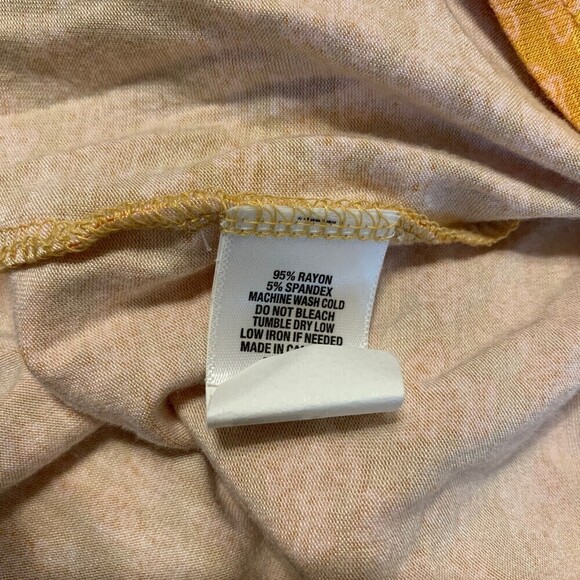 New Directions Women Plus Size XXL Yellow Multicolor Floral Print Stretch Blouse - Picture 5 of 6